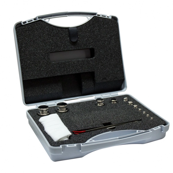 F1 Mass Standard - Knob Weights With Adjustment Chamber, Set (1 mg - 50 g), Plastic Box › Mass Standards