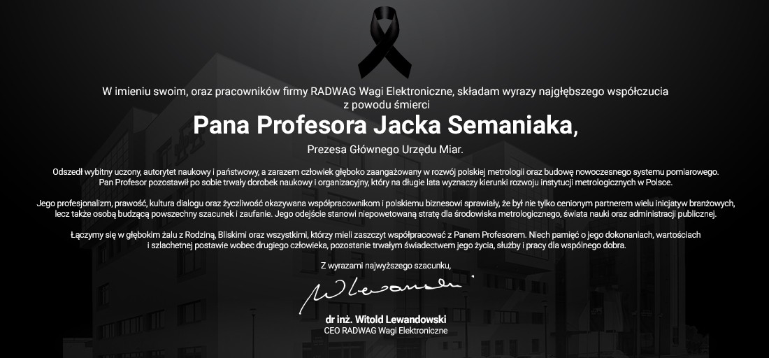 Nie żyje Prezes GUM – prof. Jacek Semaniak