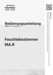 Bedienungsanleitungen - Feuchtebestimmer MA R