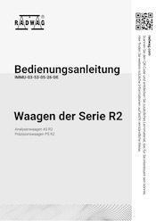Bedienungsanleitungen - Waagenserie R