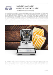 Salzkase Rauchkase gefriergetrockneter Kase