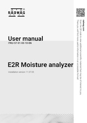 User Manual - E2R Moisture Analyzer