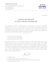 Accuracy and Precision of Water Content Determination