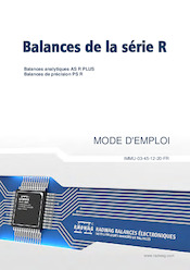 Mode d'emploi - Balances de la serie R