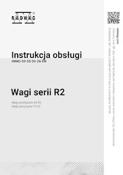 Instrukcja obsługi - wagi serii R