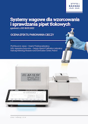 Systemy wagowe dla wzorcowania i sprawdzania pipet tłokowych