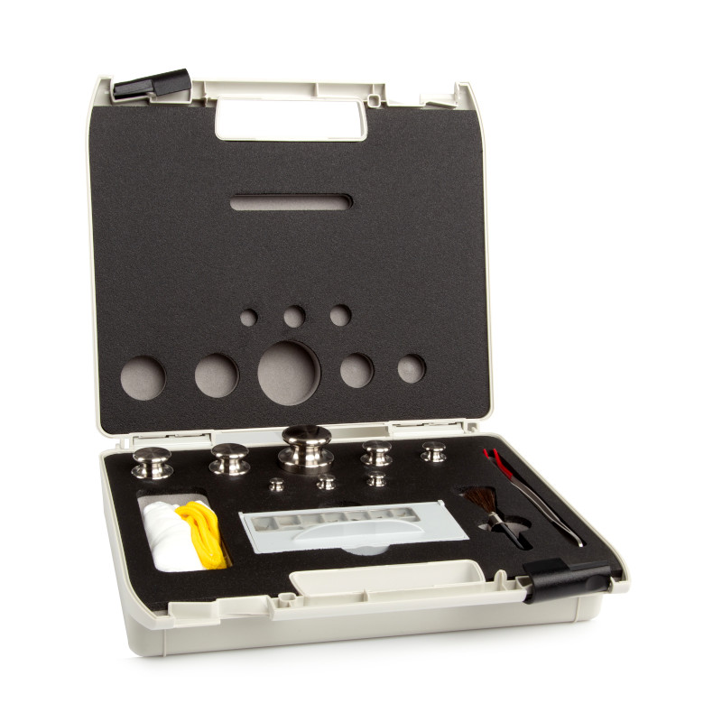 F2 Mass Standard - Knob Weights With Adjustment Chamber, Set (1 mg - 2 kg), Plastic Box