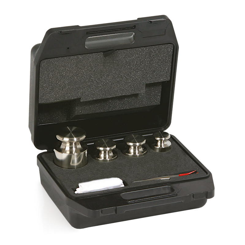 F1 Mass Standard - Knob Weights Without Adjustment Chamber, Set (1 kg - 5 kg), Plastic Box