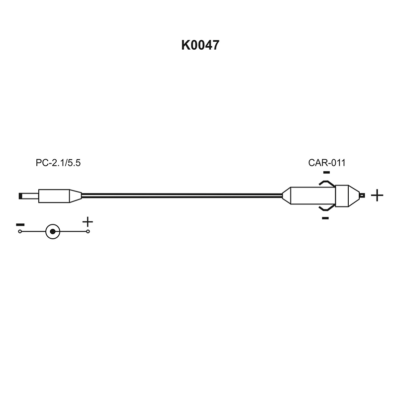 K0047 Car lighter 12V cable